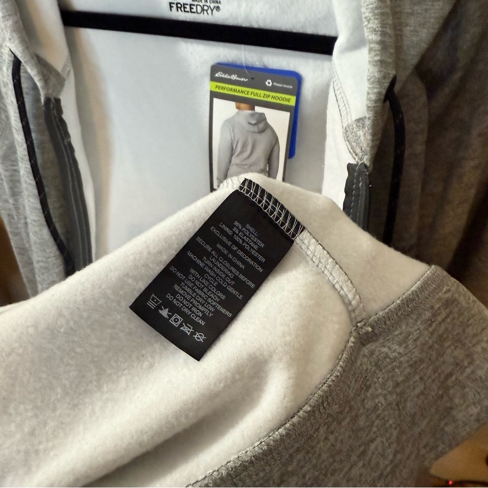 Eddie Bauer Men's Heather Gray Zip-Up Sweater - Picture 6 of 7